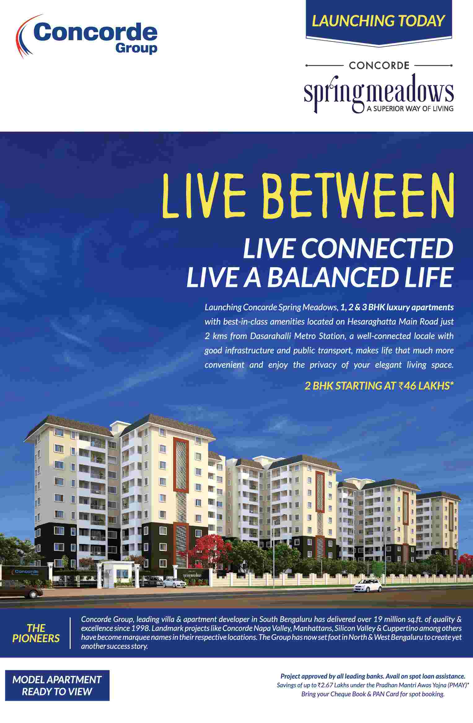 Model apartment ready to view at Concorde Spring Meadows in Bangalore
